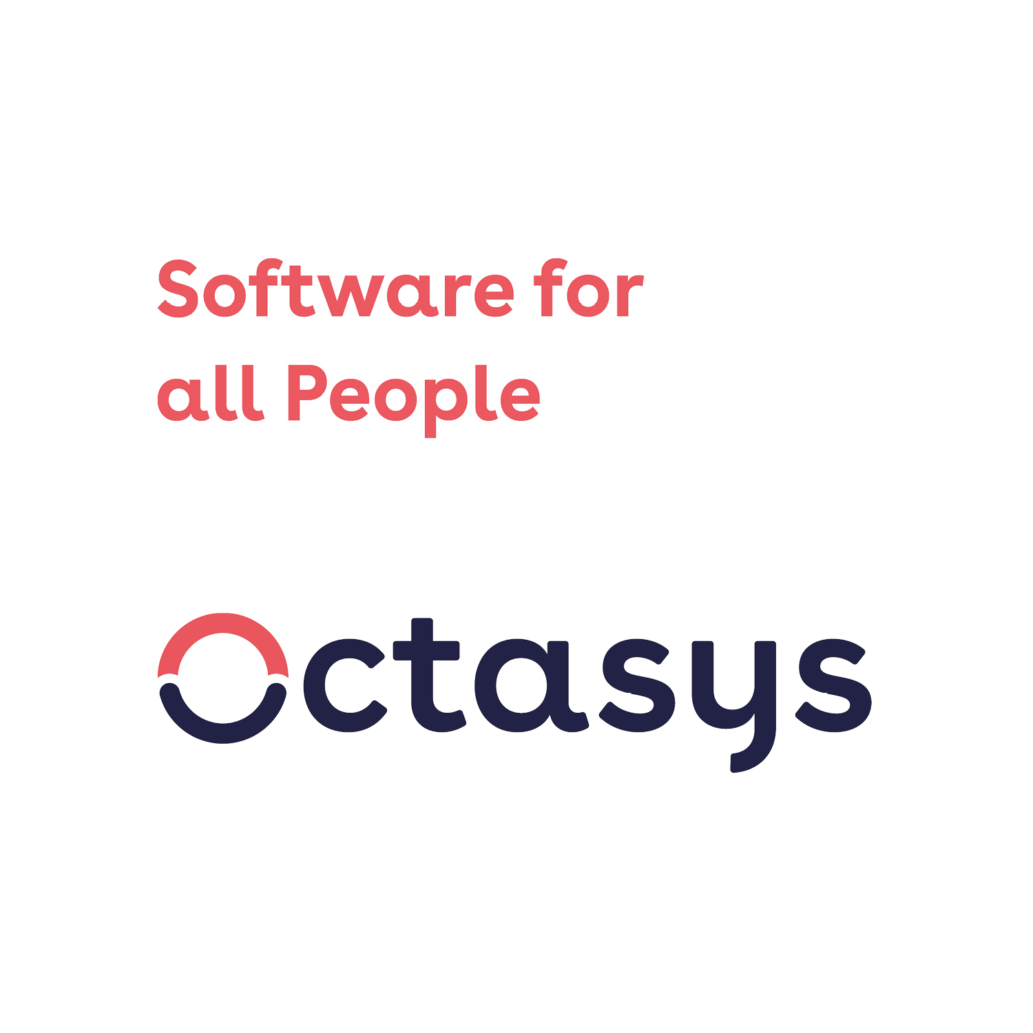 octasys-Logo und Slogan (Software for all People)